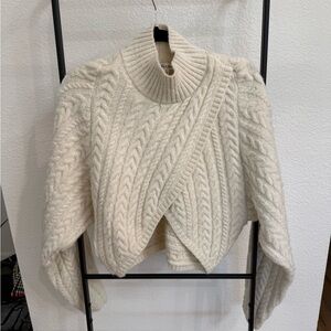 For Love & Lemons Amelia Cross Front Turtleneck